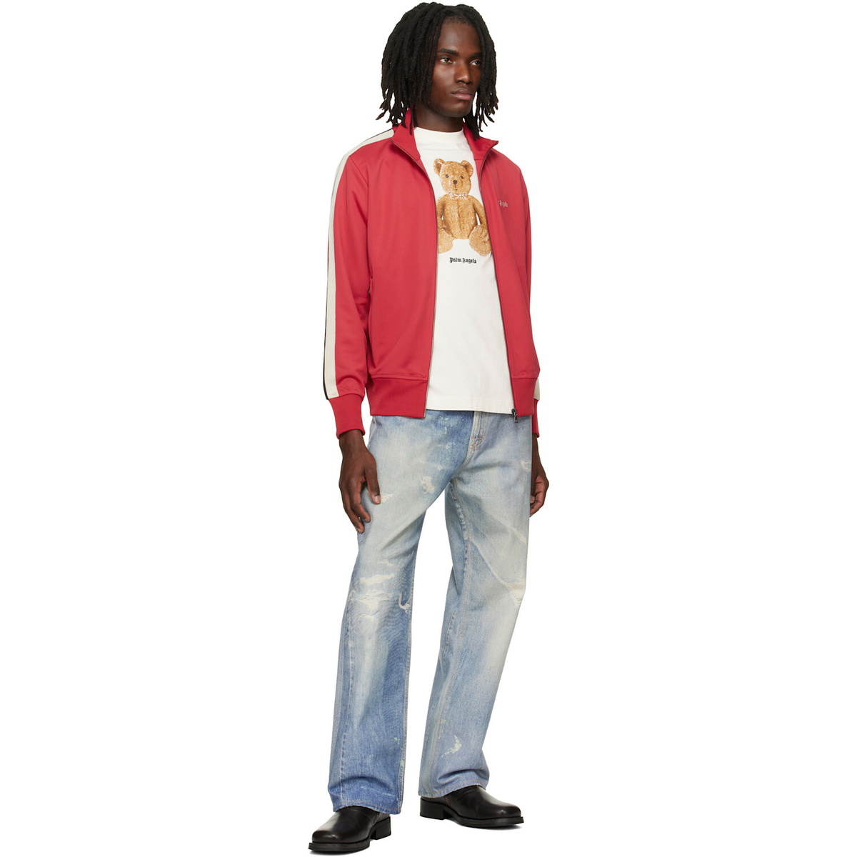 Palm Angels Red Classic Logo Track Jacket