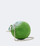 Judith Leiber Couture Citron Lime embellished clutch