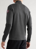 Canada Goose - Stormont Slim-Fit CORDURA-Trimmed Merino Wool Half-Zip Sweater - Gray