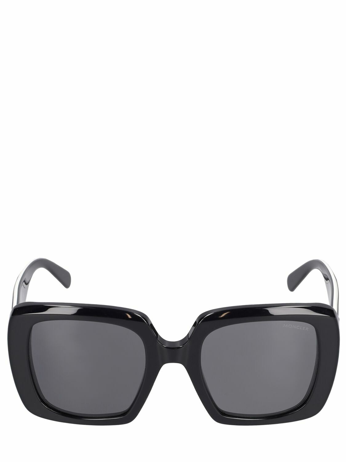 【送料&関税込】Moncler Eyewear Square Frame Sunglasses - Un MONCLER - Blanche Squared Acetate Sunglasses Moncler