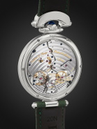 Bovet - 19Thirty 10th Anniversary Hand-Wound 42mm Stainless Steel and Leather Watch, Ref. No. NTS0118