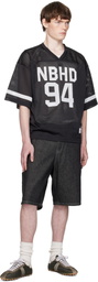 Neighborhood Black Painter Denim Shorts