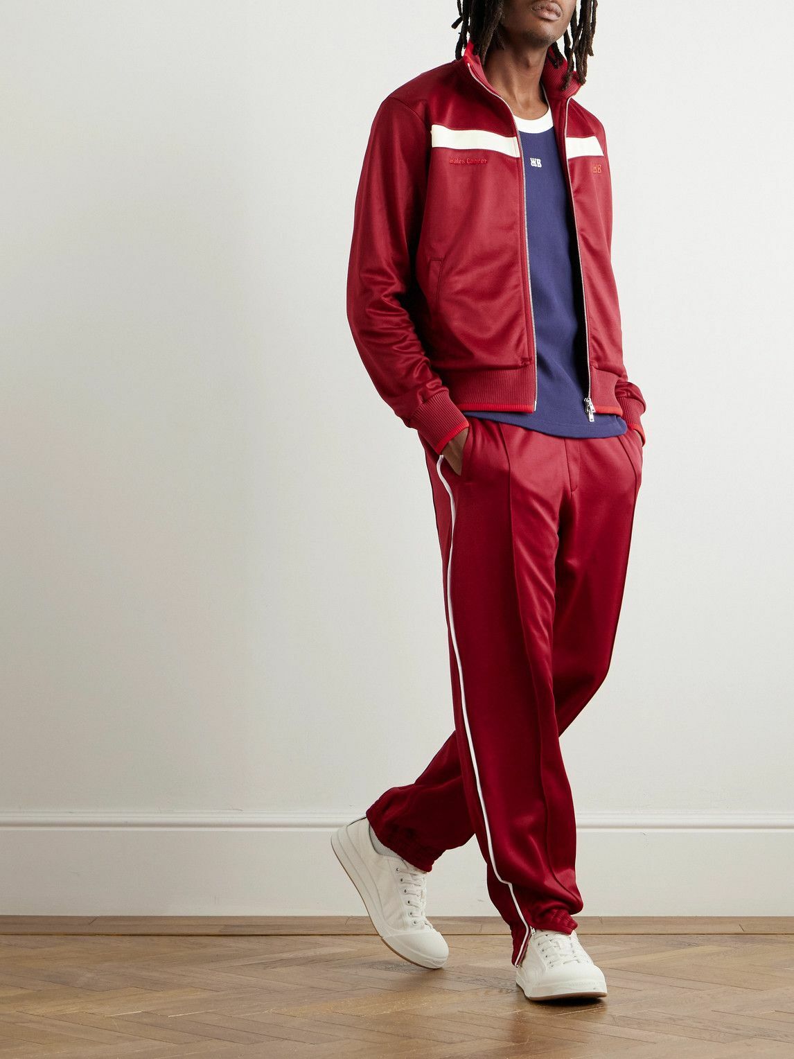 Wales Bonner - Essence Striped Tech-Jersey Track Pants - Red