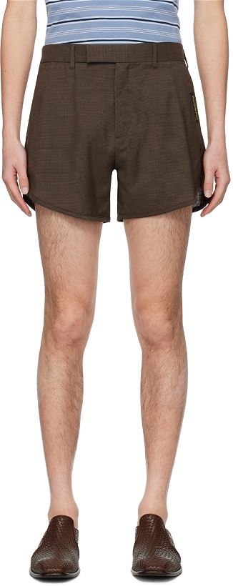 Photo: Martine Rose Brown Zip-Fly Shorts