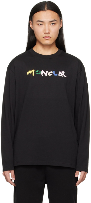 Photo: Moncler Black Printed Long Sleeve T-Shirt