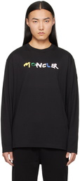 Moncler Black Printed Long Sleeve T-Shirt