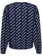BALENCIAGA - All-over Logo Cotton Blend Sweater