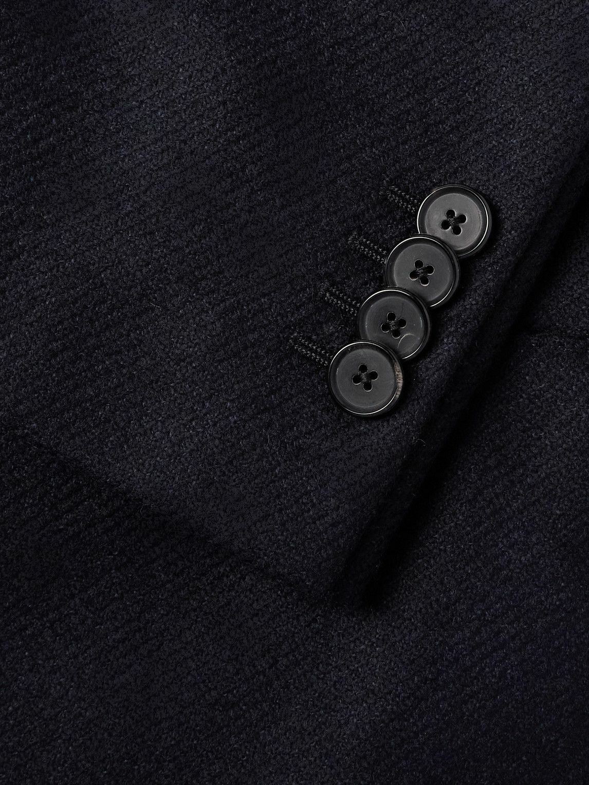 Caruso - Wool and Cashmere-Blend Flannel Blazer - Blue