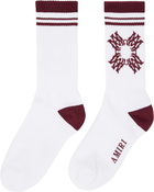 AMIRI White & Red 'MA' Quad Socks