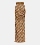 Alex Perry Floral sheer lace skirt