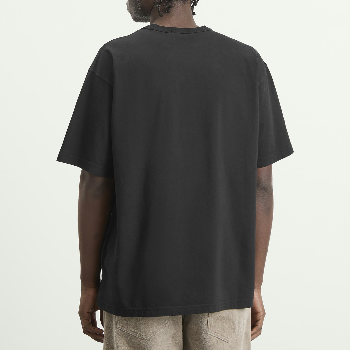 Stone Island Men's Patch Logo Pocket T-Shirt in Black Stone Island