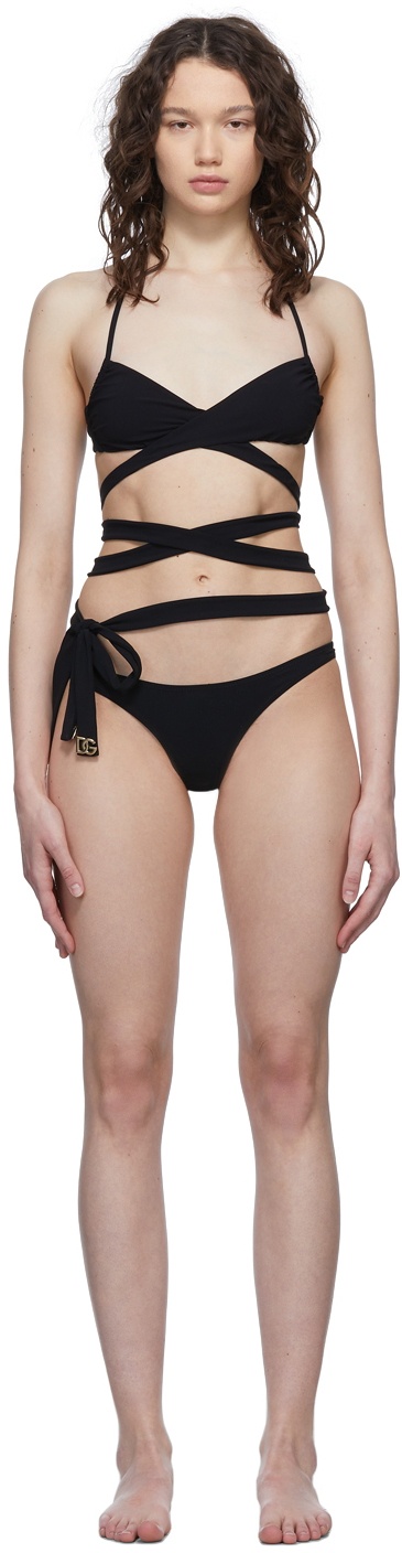 Photo: Dolce & Gabbana Black Wraparound Tie Bikini
