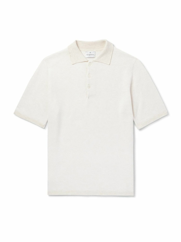Photo: Kingsman - Birdseye Cotton Polo Shirt - Neutrals