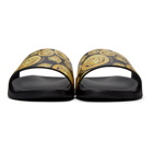 Versace Black Medusa Amplified Print Slides