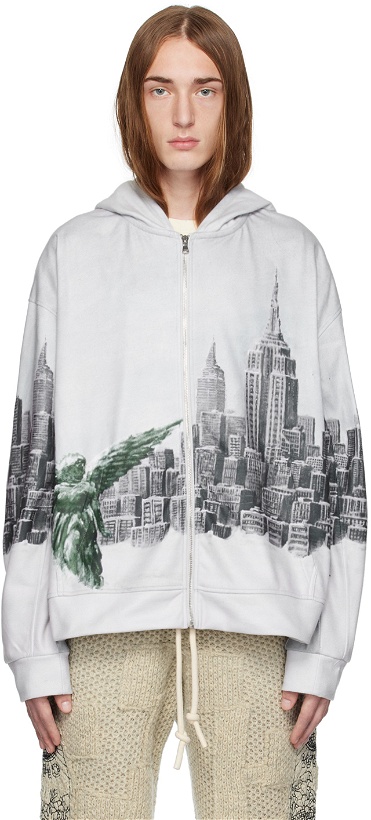 Photo: Who Decides War Gray Printed Hoodie