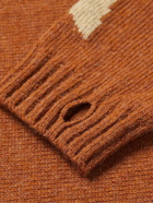 KAPITAL - Intarsia Wool Sweater - Orange