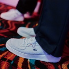 END. x Lacoste Umpire Sneaker in Off-White/Blue