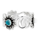 Gucci Silver Interlocking G Flower Marmont Ring