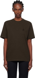 JW Anderson Brown Anchor Embroidery T-shirt