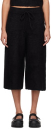 AMOMENTO Black Drawstring Shorts