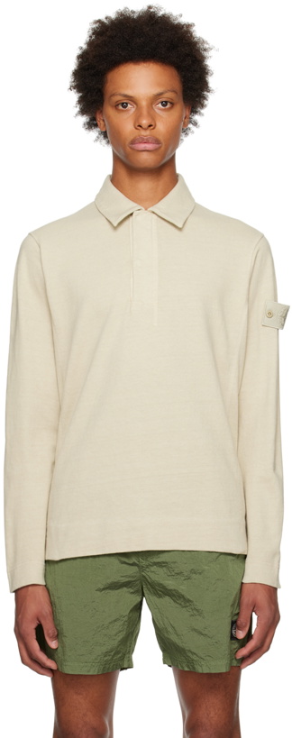 Photo: Stone Island Beige Ghost Piece Polo