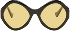 Valentino Black Round Acetate Sunglasses