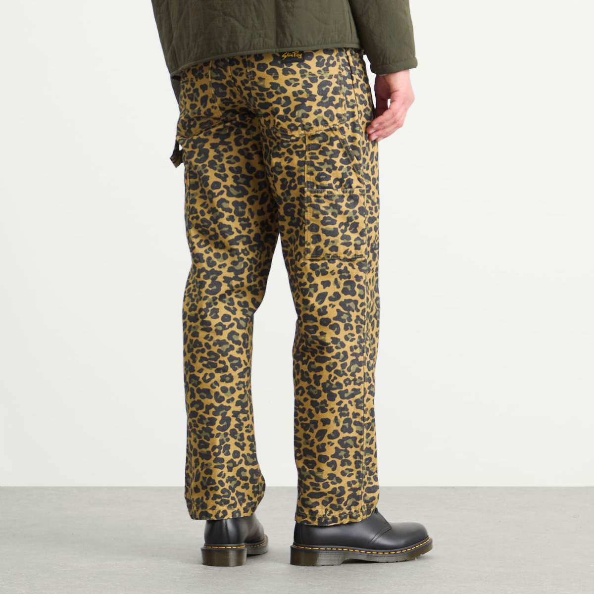 Stan Ray Men's OG Painter Pant in Washed Leopard Camo Duck