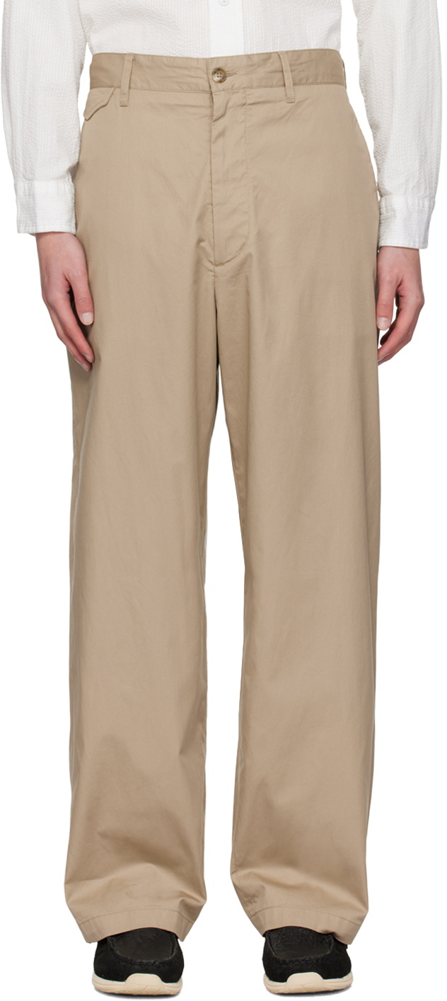 Engineered Garments Khaki Officer Trousers Engineered Garments