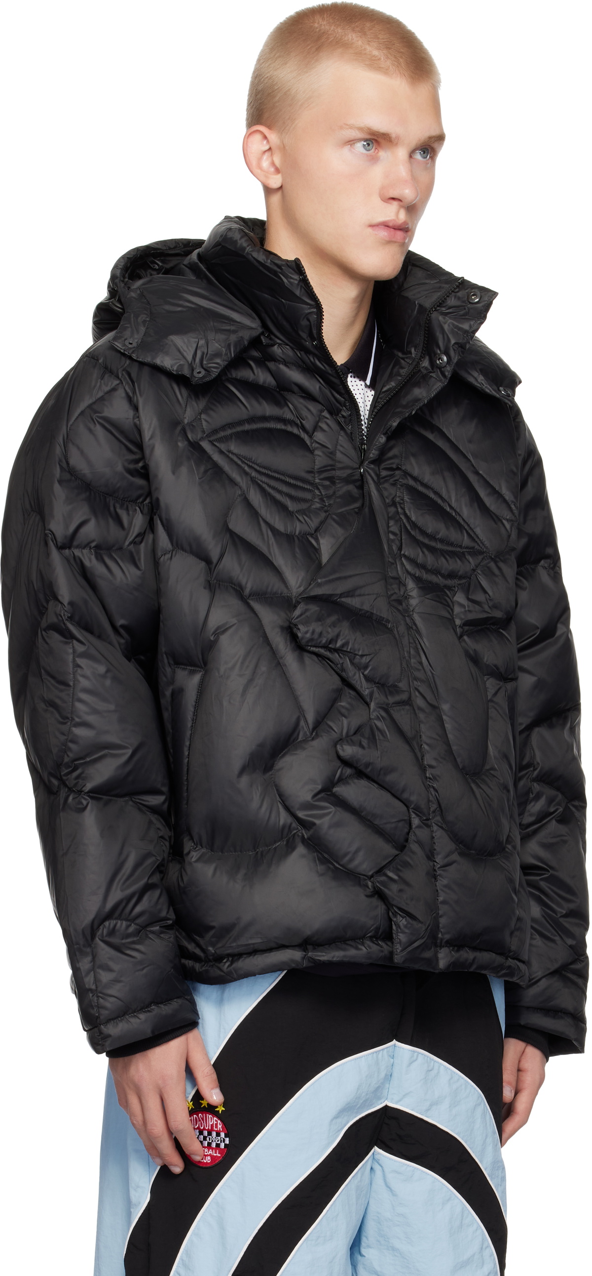 KidSuper Black Kissing Down Jacket