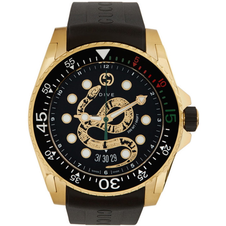 Photo: Gucci Gold Dive Snake Watch