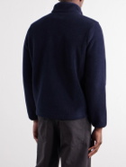Moncler - Logo-Appliquéd Zip-Up Fleece Jacket - Blue
