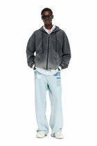 Diesel Hooded jacket in dégradé-effect scuba - Jackets Mens in Grey