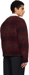 TONYWACK Burgundy V-Neck Cardigan