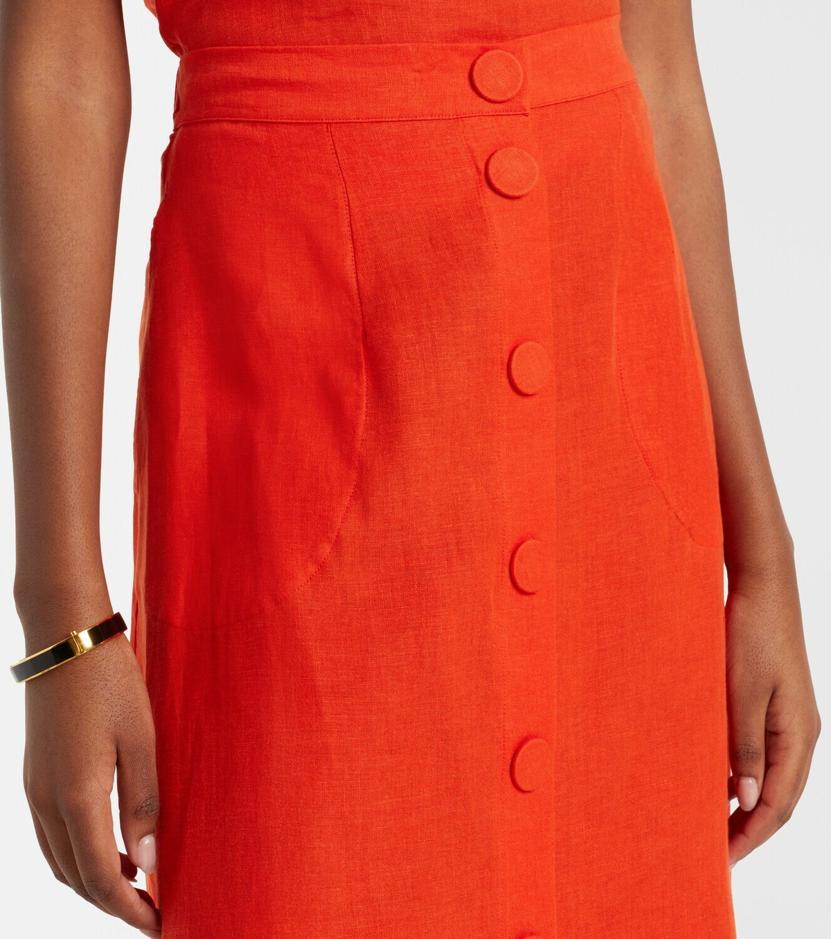 Eres Amusante linen midi skirt