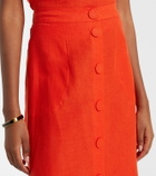 Eres Amusante linen midi skirt