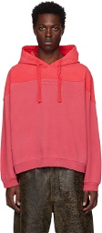 GUESS USA Red Paneled Hoodie