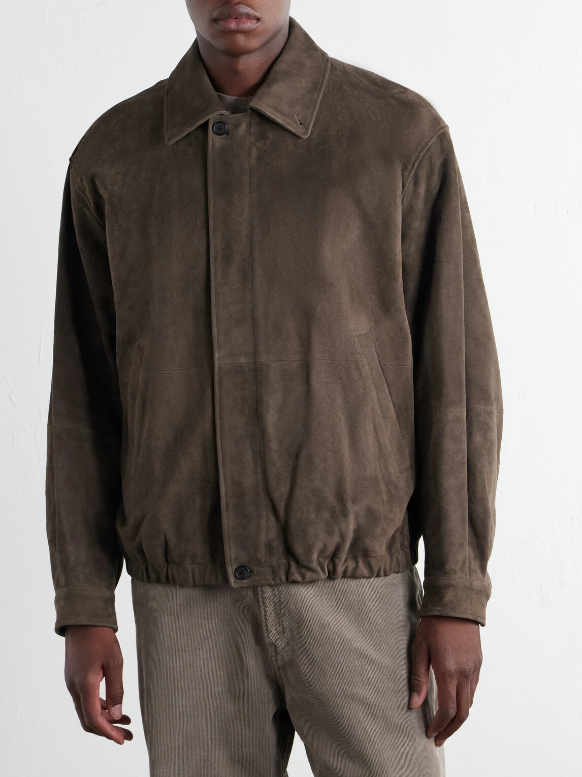 ssstein - Panelled Suede Blouson Jacket - Brown