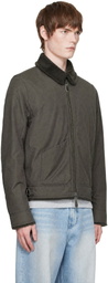 COOR Brown Fleece Lined Cotton B-3 Jacket