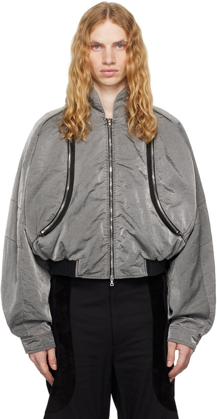 Photo: CMMAWEAR Gray Anatomical Parachute Bomber Jacket
