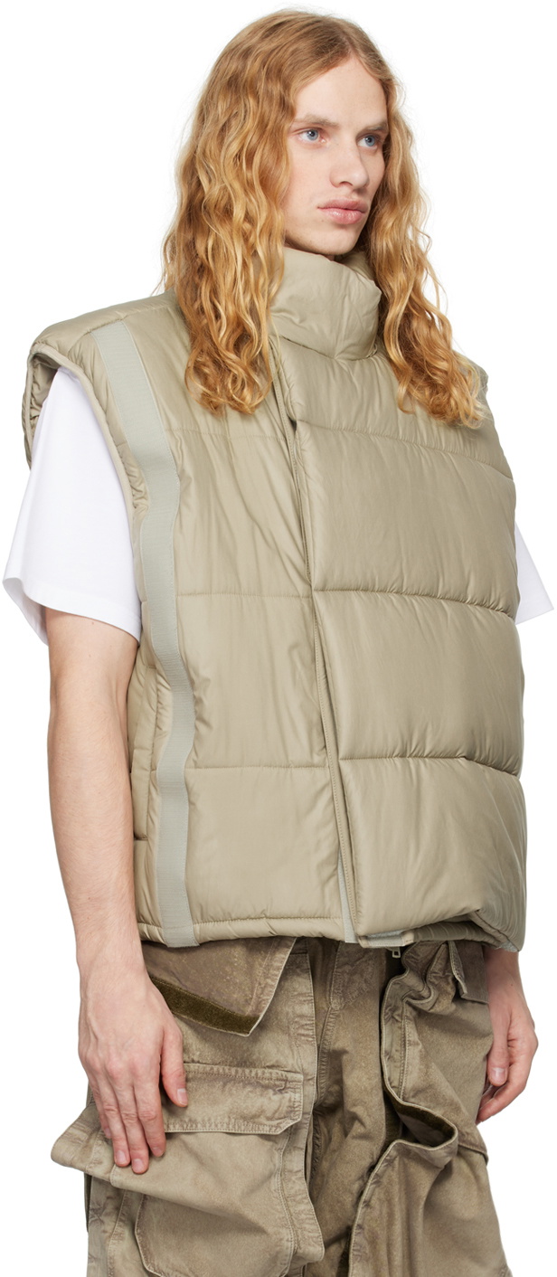 Y/Project Beige Velcro Puffer Vest