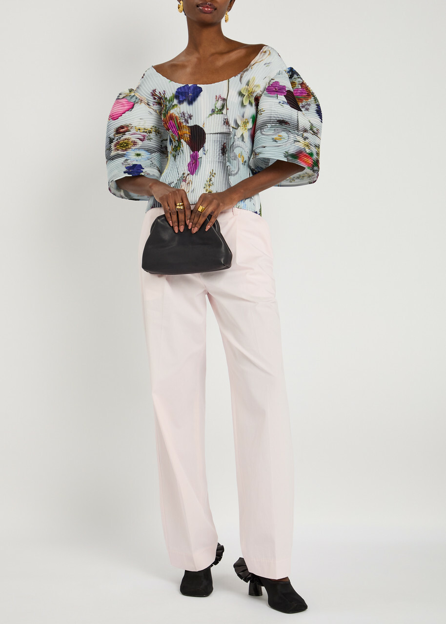 Julia Heuer Karlotta Plissé Crepe top - Blue - One Size