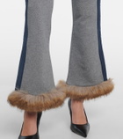Balenciaga Embroidered low-rise cotton capri pants