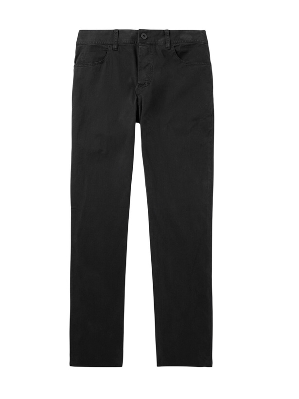 Photo: James Perse - Straight-Leg Brushed Cotton-Blend Twill Trousers - Black