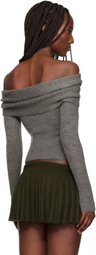 GUIZIO Gray Marlowe Top