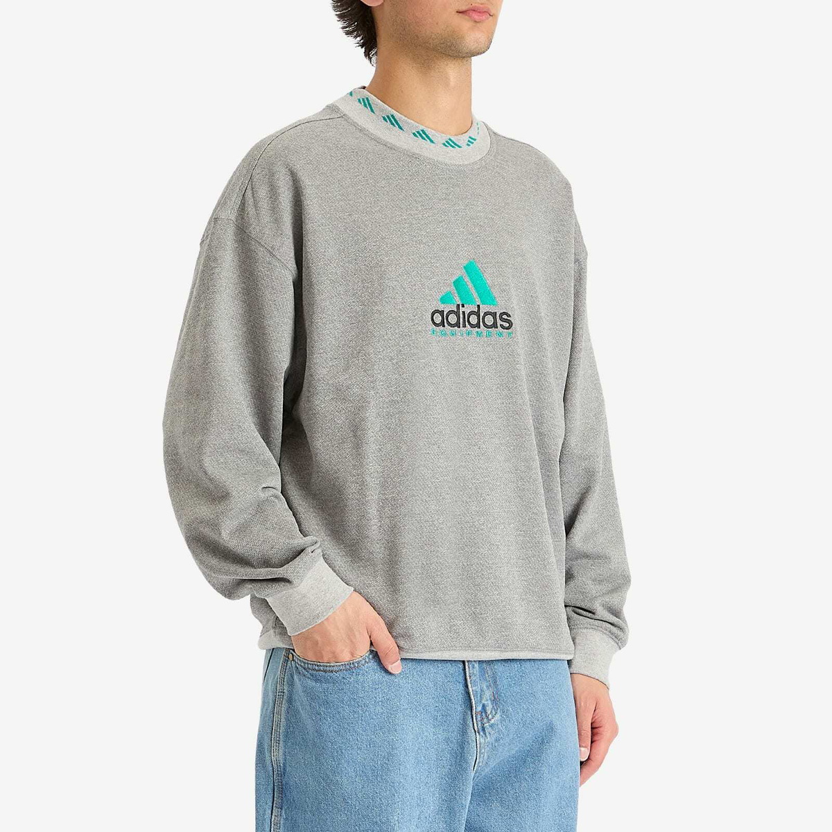 Adidas Men's EQT Reflective Crewneck Sweatshirt in Medium