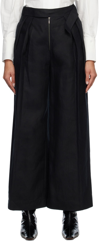 Photo: Subtle Le Nguyen Black Pleated Trousers