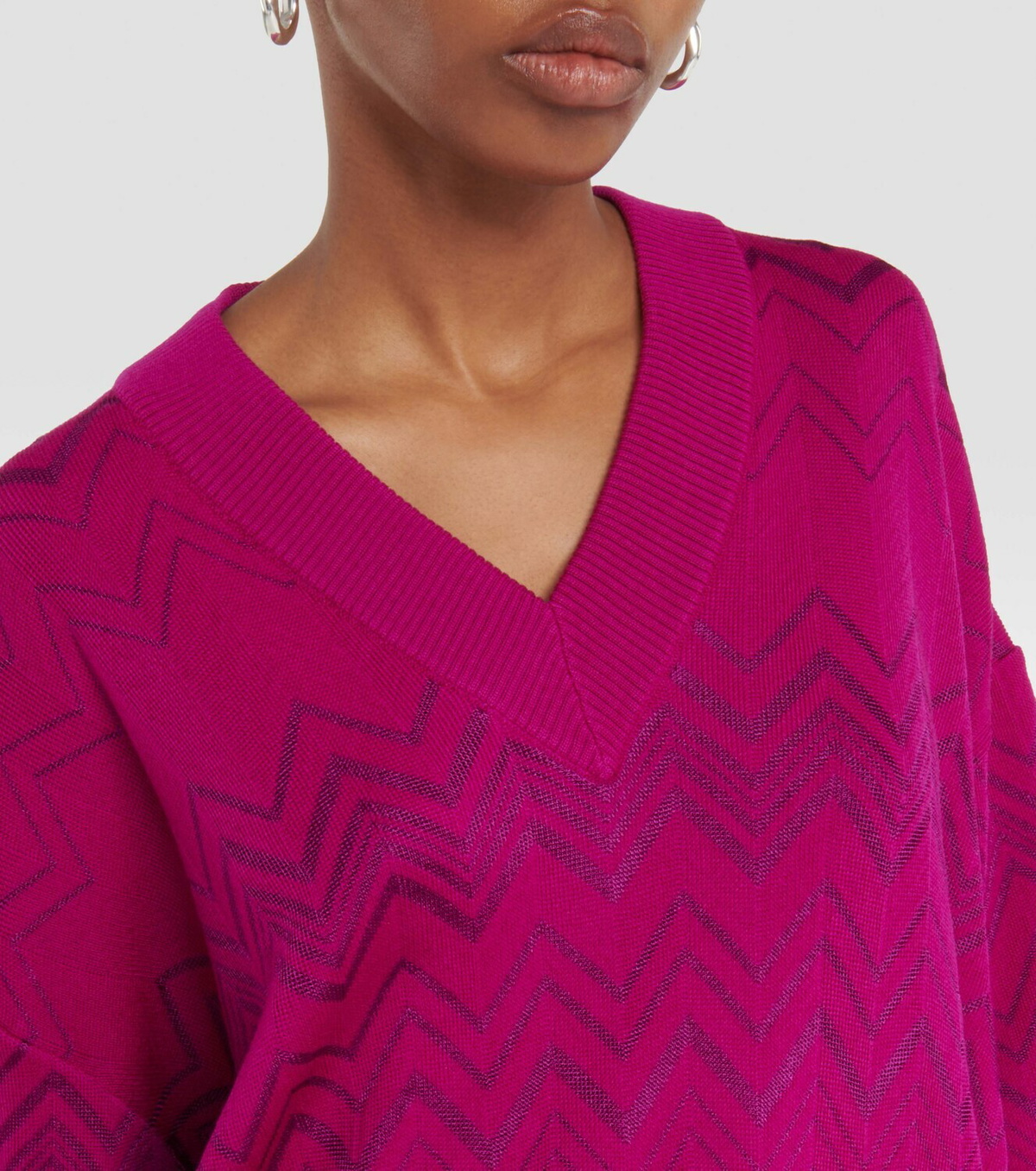 Missoni Zig-zag oversized wool-blend sweater