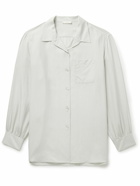 The Row - Kiton Camp-Collar Silk Shirt - Gray