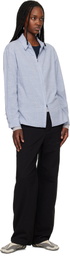 POST ARCHIVE FACTION (PAF) Blue Zip Shirt