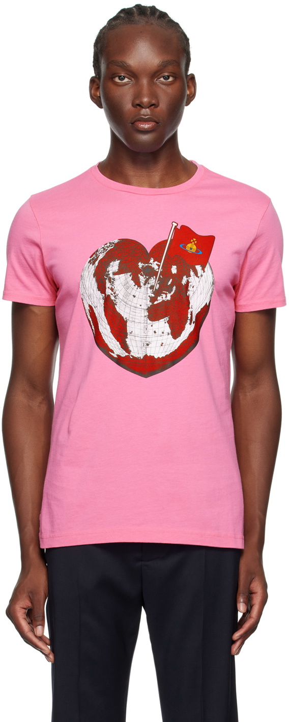 Vivienne Westwood Pink Heart World Peru T-Shirt Vivienne Westwood